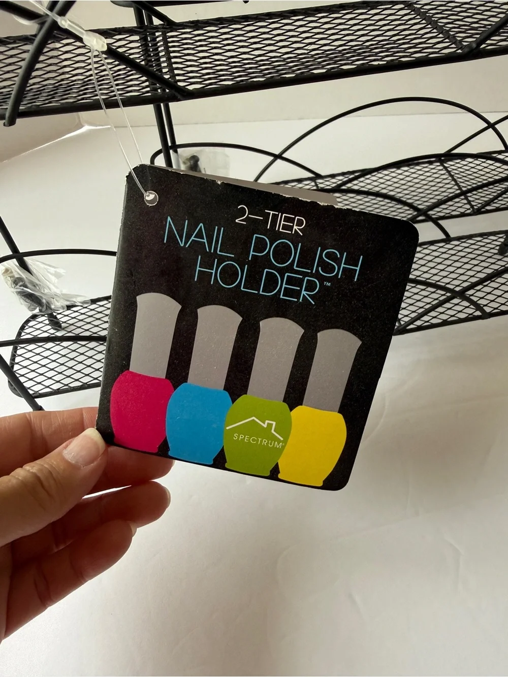 Black Metal Nail Polish Craft Rack Organizer